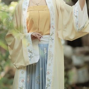 SOLD - Chinese hanfu - Song dynasty long cardigan (宋制汉服 - 对襟长褙子)